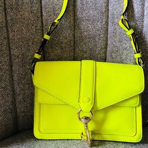 NEW! Rebecca Minkoff Neon Hudson Moto Shoulder Bag